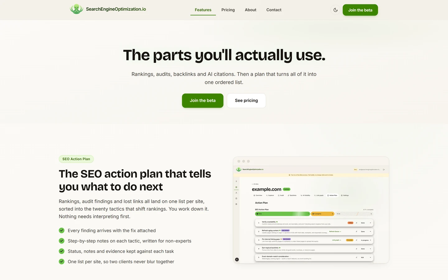 SearchEngineOptimization — Features
